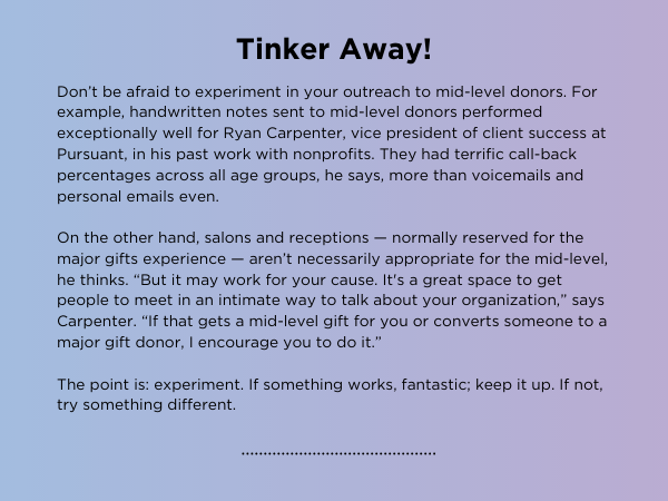 How to Build a Mid-Level Giving Program Tinker Away