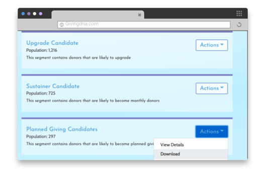 planned giving candidates mockup
